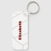 バーガンディーグレー バレーボール クラブ チーム スピリット ギフト キーホルダー (裏面)