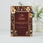 バーガンディーゴールデンフラワーズ詳細エンクロージャカード エンクロージャーカード (スタンド正面)