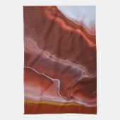 バーガンディーストーン大理石レッド抽象芸術流体キッチン キッチンタオル (縦)