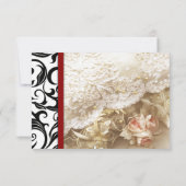 バーガンディースワールウェディングRSVP 出欠カード (裏面)