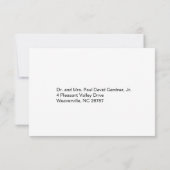 バーガンディースワールウェディングRSVP 出欠カード (裏面)