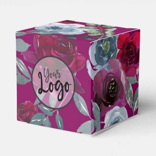 バーガンディーセージ緑とダスティブルーブランドフローラ フェイバーボックス (裏面サイド)