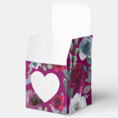 バーガンディーセージ緑とダスティブルーブランドフローラ フェイバーボックス (オープン)