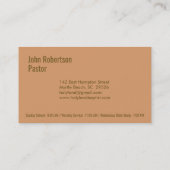 バーガンディーチャーチクロストーンクラウンビジネスカード 名刺 (裏面)