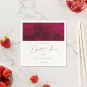 バーガンディーパッション ブライダルシャワー スタンダードカクテルナプキン (インサイチュ)