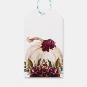 バーガンディーパンプキン秋の恋におちる  ブライダルシャワーの招待状 ギフトタグ (裏面)