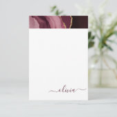 バーガンディーパープルアゲートゲード金ゴールドモノグラム サンキューカード (スタンド正面)