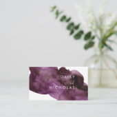 バーガンディーパープルウォーター色モダンプロフェッショナル 名刺 (スタンド正面)