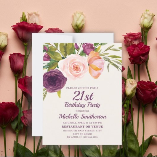 バーガンディーパープル赤面ピンクフローラ21歳 カード