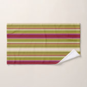 バーガンディーピンクとオリーブグリーン バスタオルセット (ハンドタオル)