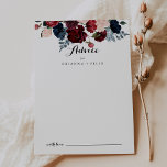 バーガンディーピンクのネイビーフローラ書道結婚の アドバイスカード<br><div class="desc">このバーガンディなピンク色のネイビーフローラ書道のアドバイスカード結婚は、素朴な人に最適な結婚カードだ。デザインは水色ピンク、赤面、ネイビー、ブルー、ブルゴーニュの牡丹、緑の葉のバラがブティックに整然と組み合わされてエレガントいる。これらのカードはs、結婚ブライダルシャワー、ベビーシャワー、卒業式パーティーなどに最適だ。新郎新婦の名前、両親または卒業生の名前でカードをパーソナライズ。</div>