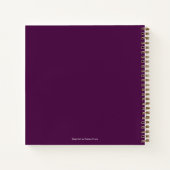 バーガンディーピンクの願いベビードラゴン赤ちゃんシャワー ノートブック (裏面)