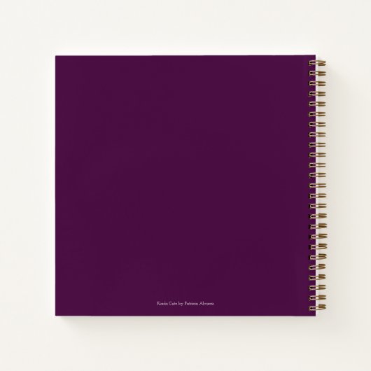 バーガンディーピンクの願いベビードラゴン赤ちゃんシャワー ノートブック (裏面)