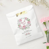 バーガンディーピンクカントリーバラ80誕生日サンキューサンキュー フェイバーバッグ (封をした状態)