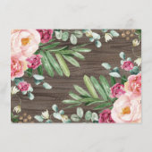 バーガンディーピンクジャングルサファリのベビーガールのための本 エンクロージャーカード (裏面)