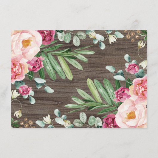 バーガンディーピンクジャングルサファリのベビーガールのための本 エンクロージャーカード (裏面)