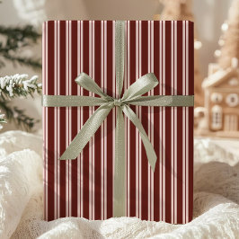 バーガンディーピンクストライプの色 ラッピングペーパー