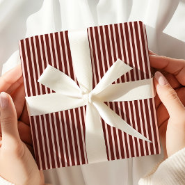 バーガンディーピンクストライプの色 ラッピングペーパー