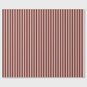 バーガンディーピンクストライプの色 ラッピングペーパー (フラット)