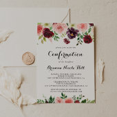 バーガンディーピンクパープル春フローラ確認 招待状