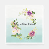 バーガンディーピンクフローラミントグラデーションウーター色 スタンダードランチョンナプキン (正面)