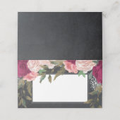 バーガンディーピンクフローラ結婚シャルボード座席表 プレイスカード (外部開封)