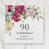 バーガンディーピンクフローラ90誕生日ありがとう フェイバータグ (裏面)