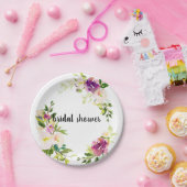 バーガンディーピンクフローラ ペーパープレート (パーティー)