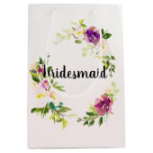 バーガンディーピンクフローラ ミディアムペーパーバッグ (正面)