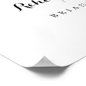 バーガンディーピンク水平リハーサルディナーウェルカム ポスター (角)