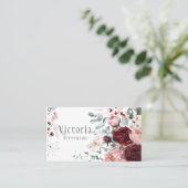 バーガンディーピンク牡丹 名刺 (スタンド正面)