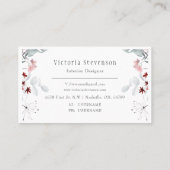 バーガンディーピンク牡丹 名刺 (裏面)