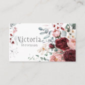 バーガンディーピンク牡丹 名刺 (正面)