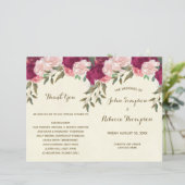 バーガンディーピンク結婚フローラ式 (スタンド正面)