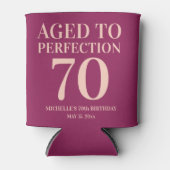 バーガンディーピンク誕生日熟成70 缶クーラー (正面)