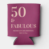 バーガンディーピンク誕生日50と素晴らしい 缶クーラー (正面)