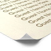 バーガンディーピンク赤面フローラ結婚のシーティングチャート ポスター (角)