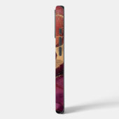 バーガンディーピンク金ゴールドフローラ Case-Mate iPhoneケース (裏面 / 左)