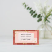 バーガンディーピンク離れアポイントメント名刺 予約カード (スタンド正面)