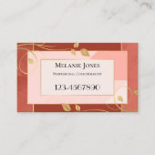 バーガンディーピンク離れアポイントメント名刺 予約カード (正面)