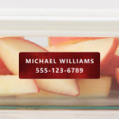 バーガンディーフォイルパーソナライズされたテクスチャ名の衣類 ラベル (貼付)