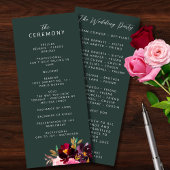 バーガンディーフォレストグリーン赤面フローラ水彩 プログラム