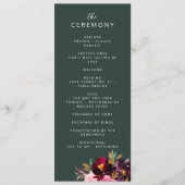 バーガンディーフォレストグリーン赤面フローラ水彩 プログラム (正面)