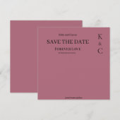 バーガンディーフォーエバーラブウェディングセーブザデート セーブザデート (正面/裏面)