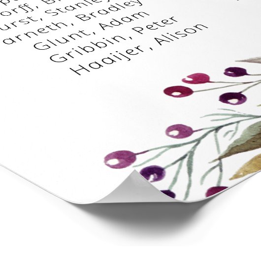 バーガンディーフラワーズ 学校クラス再会記念 ポスター (角)