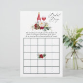 バーガンディーフラワーブライダルシャワーワイン テスティングビンゴ (スタンド正面)