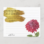 バーガンディーフラワー共有思い出の葬儀カード (正面)