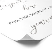 バーガンディーブラッシュピンクの花のウェディング ブリングアレシピ ポスター (角)