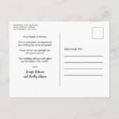 バーガンディーブラッシュフラワーチェンジデート 案内ポストカード (裏面)