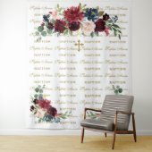 バーガンディーブラッシュ ステップ&リピート 洗礼 背景 タペストリー (インサイチュ)